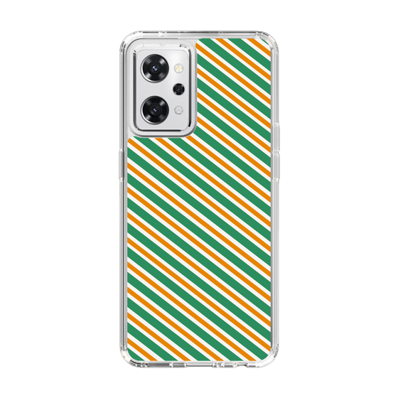 スリムプロテクションケース［ Small Stripe - Green × Orange ］