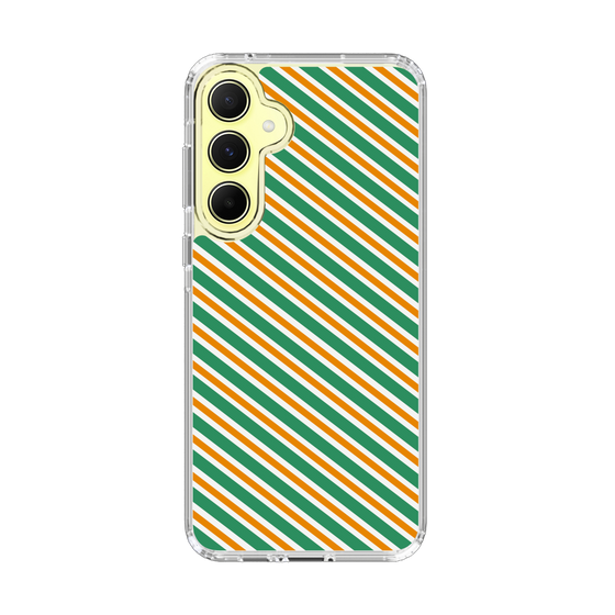 スリムプロテクションケース［ Small Stripe - Green × Orange ］