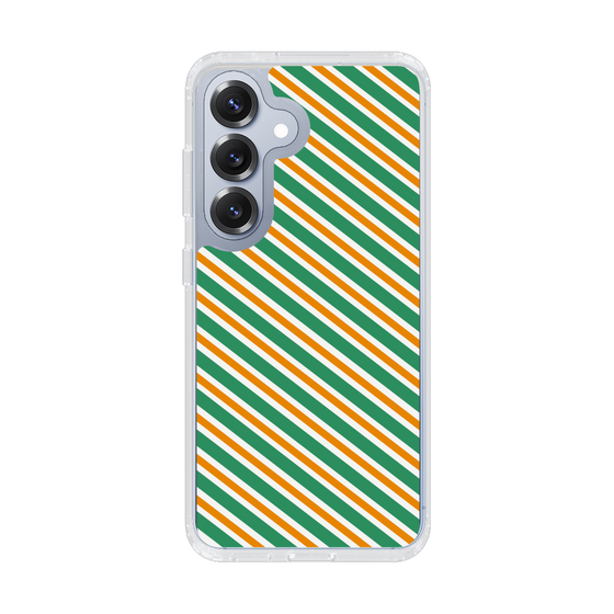 スリムプロテクションケース［ Small Stripe - Green × Orange ］