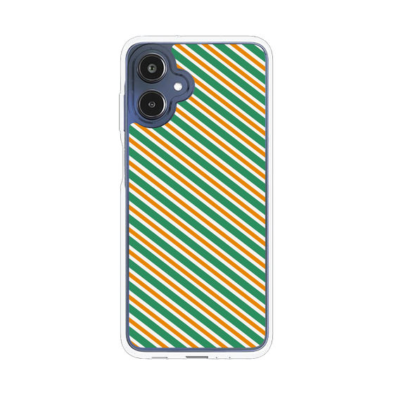 スリムプロテクションケース［ Small Stripe - Green × Orange ］