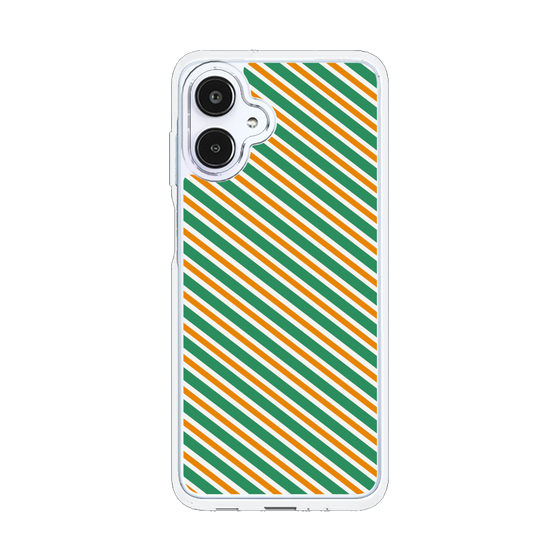 スリムプロテクションケース［ Small Stripe - Green × Orange ］