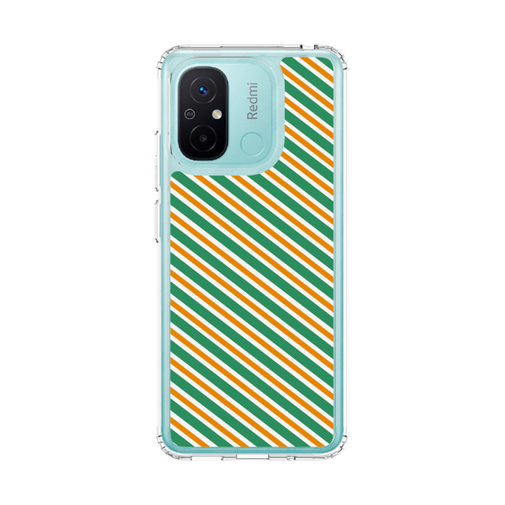 スリムプロテクションケース［ Small Stripe - Green × Orange ］