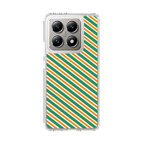 スリムプロテクションケース［ Small Stripe - Green × Orange ］