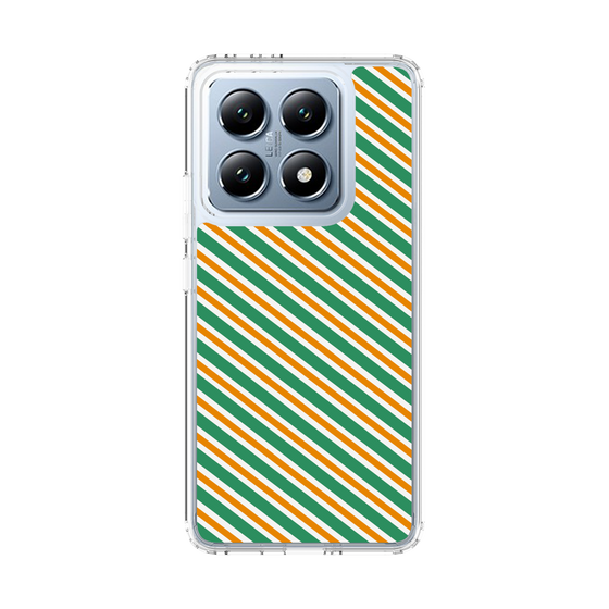 スリムプロテクションケース［ Small Stripe - Green × Orange ］