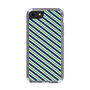 スリムプロテクションケース［ Small Stripe - Navy × Green ］