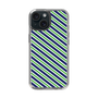 スリムプロテクションケース［ Small Stripe - Navy × Green ］