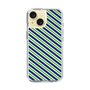 スリムプロテクションケース［ Small Stripe - Navy × Green ］