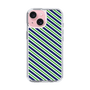 スリムプロテクションケース［ Small Stripe - Navy × Green ］