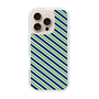 スリムプロテクションケース［ Small Stripe - Navy × Green ］