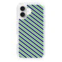 スリムプロテクションケース［ Small Stripe - Navy × Green ］