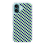 スリムプロテクションケース［ Small Stripe - Navy × Green ］