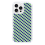 スリムプロテクションケース［ Small Stripe - Navy × Green ］