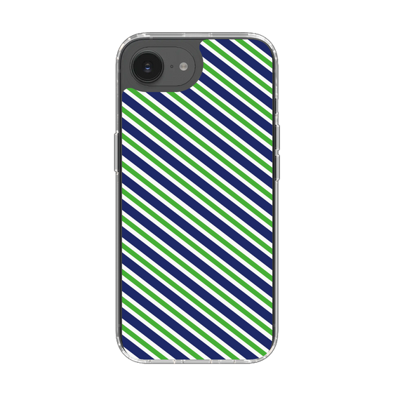 スリムプロテクションケース［ Small Stripe - Navy × Green ］