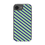 スリムプロテクションケース［ Small Stripe - Navy × Green ］