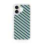 スリムプロテクションケース［ Small Stripe - Navy × Green ］