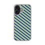 スリムプロテクションケース［ Small Stripe - Navy × Green ］