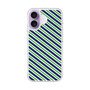 スリムプロテクションケース［ Small Stripe - Navy × Green ］
