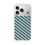 スリムプロテクションケース［ Small Stripe - Navy × Green ］