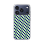 スリムプロテクションケース［ Small Stripe - Navy × Green ］