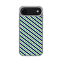 スリムプロテクションケース［ Small Stripe - Navy × Green ］