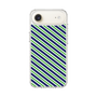 スリムプロテクションケース［ Small Stripe - Navy × Green ］