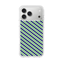 スリムプロテクションケース［ Small Stripe - Navy × Green ］
