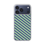 スリムプロテクションケース［ Small Stripe - Navy × Green ］