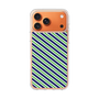 スリムプロテクションケース［ Small Stripe - Navy × Green ］