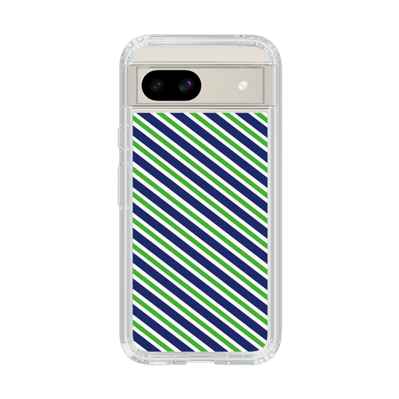 スリムプロテクションケース［ Small Stripe - Navy × Green ］