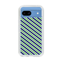 スリムプロテクションケース［ Small Stripe - Navy × Green ］