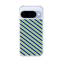 スリムプロテクションケース［ Small Stripe - Navy × Green ］