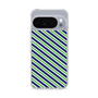 スリムプロテクションケース［ Small Stripe - Navy × Green ］