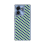 スリムプロテクションケース［ Small Stripe - Navy × Green ］