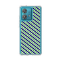 スリムプロテクションケース［ Small Stripe - Navy × Green ］