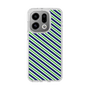 スリムプロテクションケース［ Small Stripe - Navy × Green ］