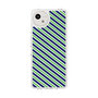 スリムプロテクションケース［ Small Stripe - Navy × Green ］