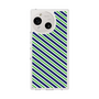 スリムプロテクションケース［ Small Stripe - Navy × Green ］