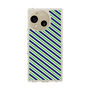 スリムプロテクションケース［ Small Stripe - Navy × Green ］
