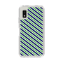 スリムプロテクションケース［ Small Stripe - Navy × Green ］