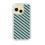 スリムプロテクションケース［ Small Stripe - Navy × Green ］