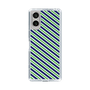 スリムプロテクションケース［ Small Stripe - Navy × Green ］