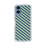 スリムプロテクションケース［ Small Stripe - Navy × Green ］