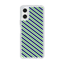 スリムプロテクションケース［ Small Stripe - Navy × Green ］