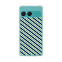スリムプロテクションケース［ Small Stripe - Navy × Green ］