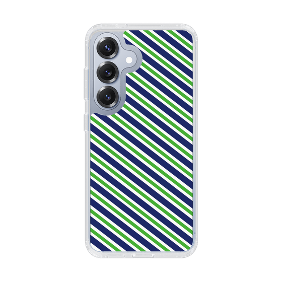 スリムプロテクションケース［ Small Stripe - Navy × Green ］