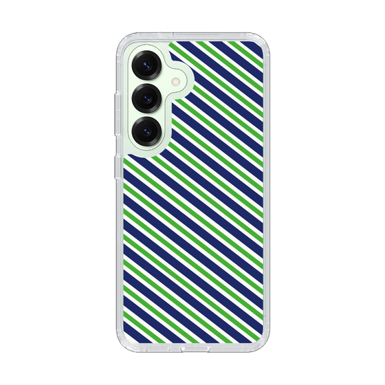 スリムプロテクションケース［ Small Stripe - Navy × Green ］