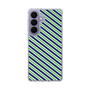 スリムプロテクションケース［ Small Stripe - Navy × Green ］
