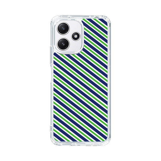 スリムプロテクションケース［ Small Stripe - Navy × Green ］