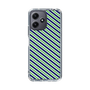 スリムプロテクションケース［ Small Stripe - Navy × Green ］