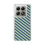スリムプロテクションケース［ Small Stripe - Navy × Green ］
